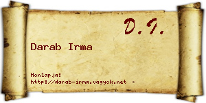 Darab Irma névjegykártya