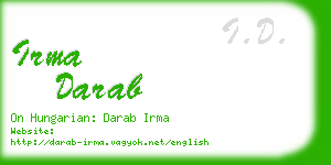 irma darab business card